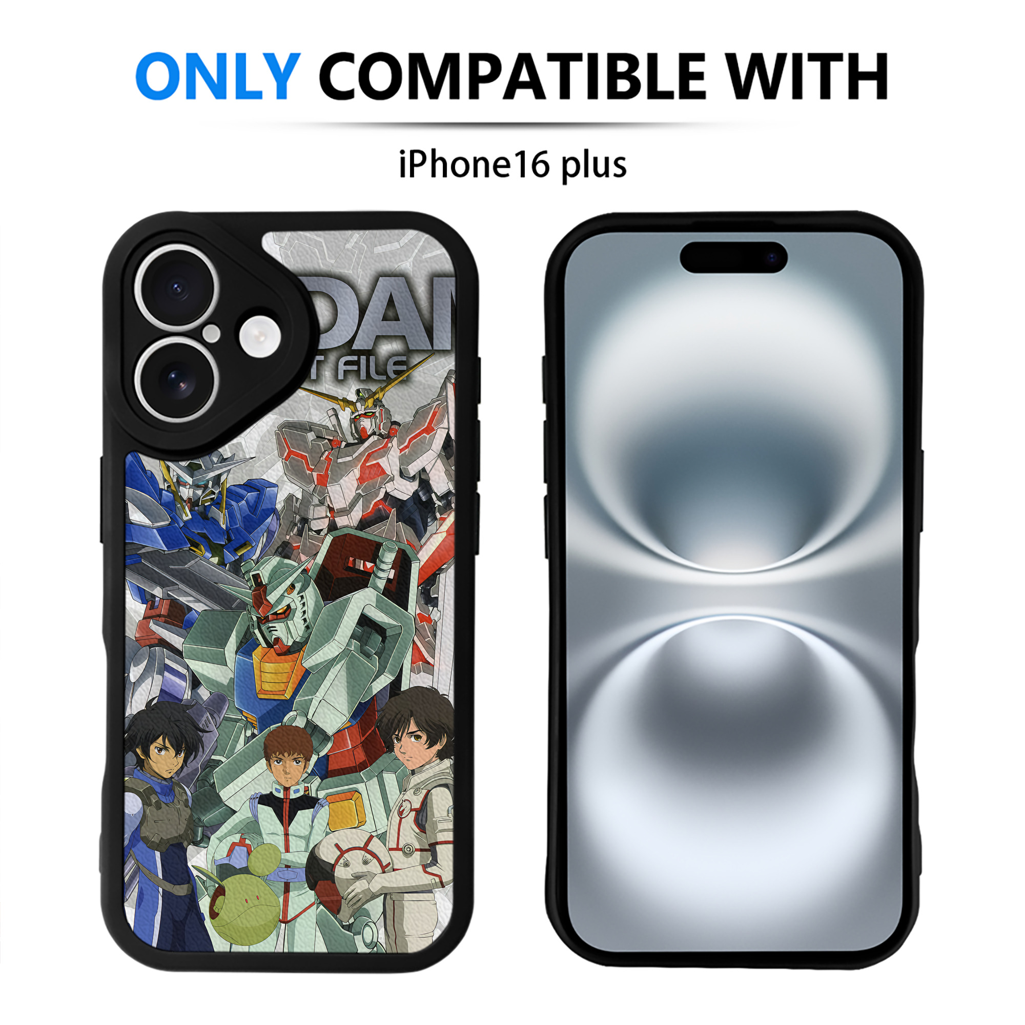 （画像用） 機動戦士ガンダム Mobile Suit Gundam 【iPhone 16シリーズ対応】シリコンスマホケース（レザー調） 材質：シリコン